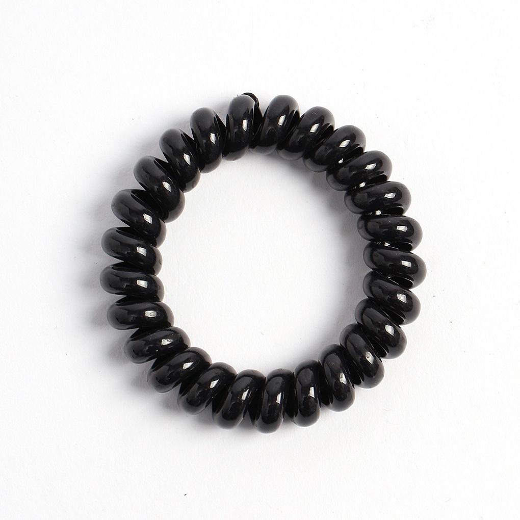 Dámské černé pružinky do vlasů 10dílná sada s elastickou gumičkou bez zanechávání stop