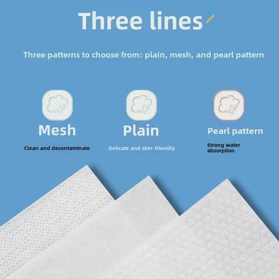 Serviettes nettoyantes jetables en coton pour le visage - Démaquillants doux et épais pour instituts de beauté