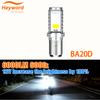 H4 LED Moto H6 BA20D LED Motorcycle Headlight Bulbs 2 Sides COB White 6000K Hi Lo Lamp Scooter Accessories Fog Lights 12V