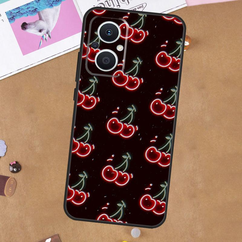Cherry Pattern For OPPO Reno 13 12 11 10 14 Pro 8T 11F 12F 13F 14F 7 8 Lite OPPO Find X9 X8 X6 X5 Pro Case