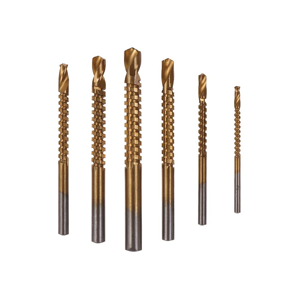 6 Stück 3-8MM Nutenbohrer Multifunktionale HSS-Bohrer Spiralbohrer Bohrer für Kunststoffplatte