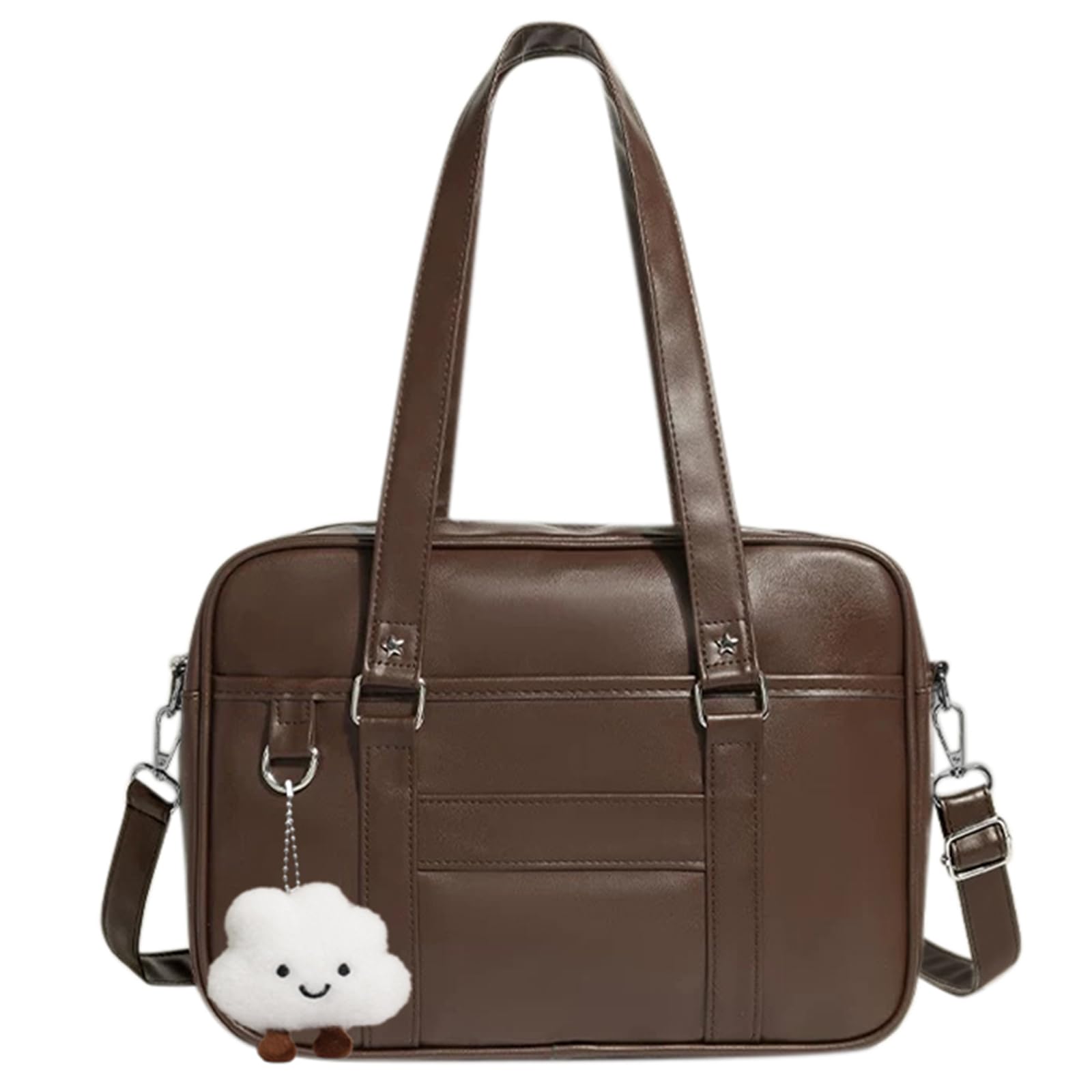 

Школьная Синтетическая Старшая Школа Bosdon School PU Большая Студенческая Школьная Сумка с Длинным Плечевым Ремнем в Комплекте [Euetik], Коричневая, Кожа, Студенческая, Для Девочек,