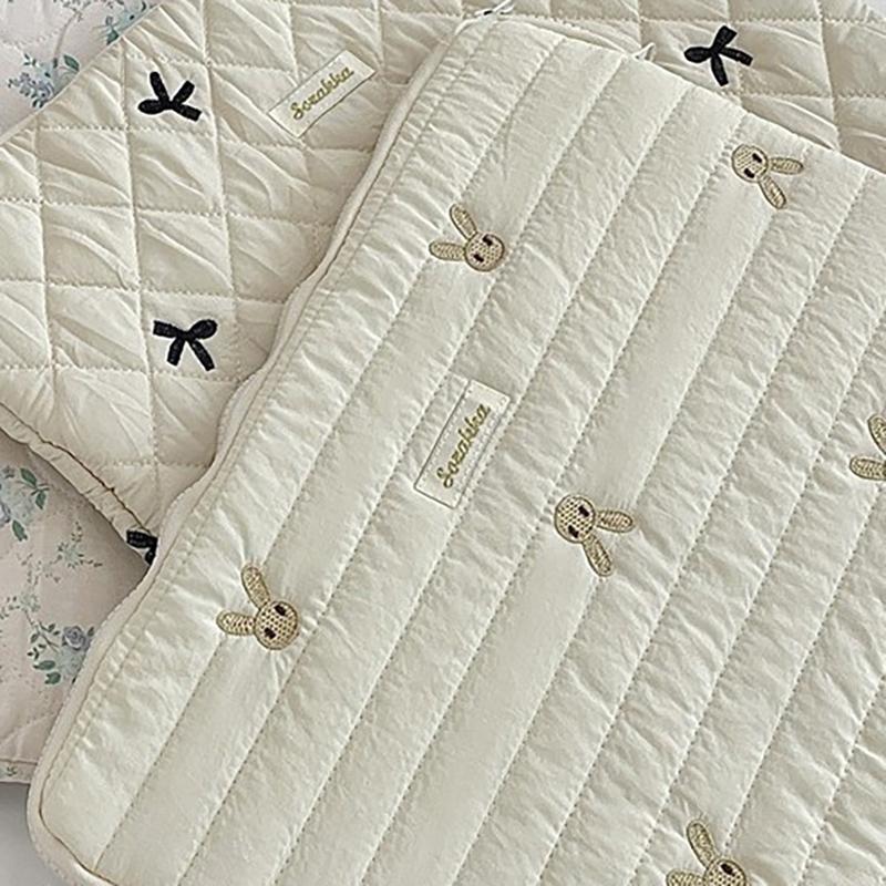 Cute Embroidery Bow Or Floral Graphic Laptop Bag Tablet Sleeve Case 11 13.3 14 15.6 Inch For Tablet Pc Laptop