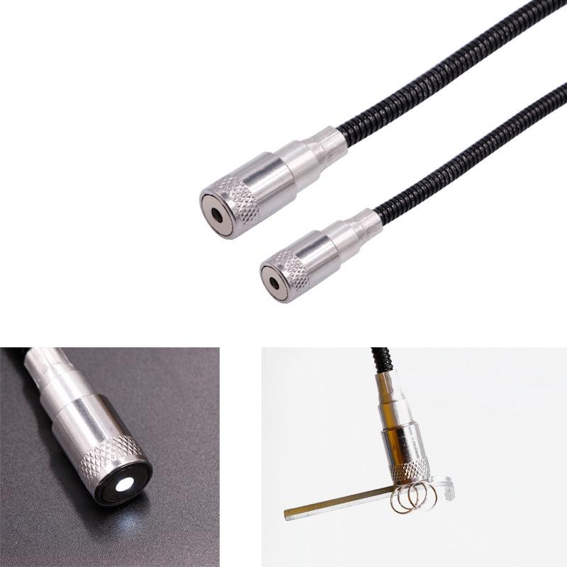 Powerful Magnetic Bendable Pickup Screw Rod Led Light Automotive Tool Repair