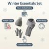 3Pcs/Set Thicken Winter Hat Scarf Gloves Set Warm Scarf Neck Warmer Suit Touchscreen Gloves  Unisex