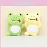 Niedlicher grüner Frosch Plüschtier Schlüsselanhänger Kurzer Plüsch Stofftier für Taschen und Hochzeiten