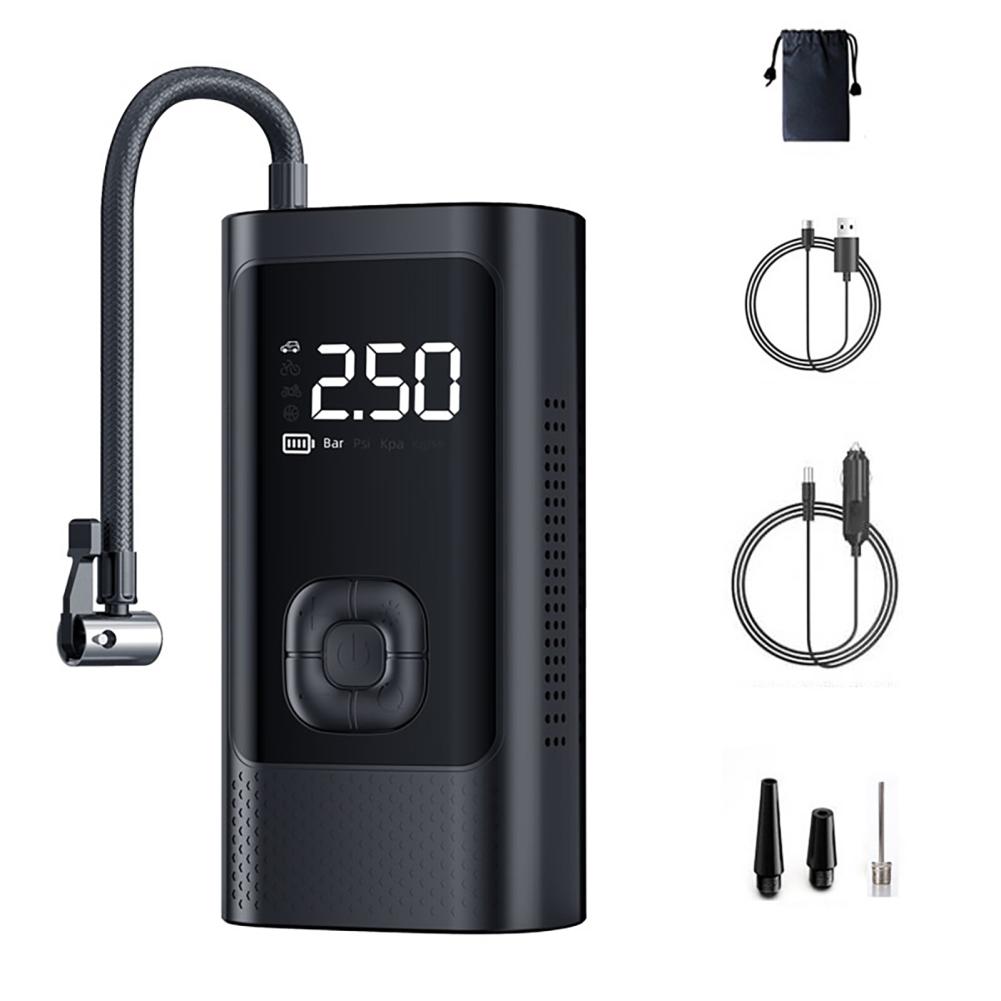 Car Tire Inflator Portable Air Compressor Rechargeable 4500mAh Battery LCD Display Electric Tire Pump With LCD Display 3-150PSI