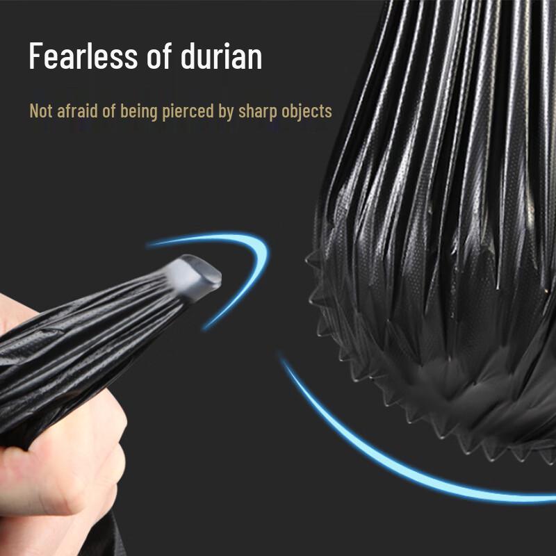 Sushih Disposable Black Flat-Top Commercial Trash Bags