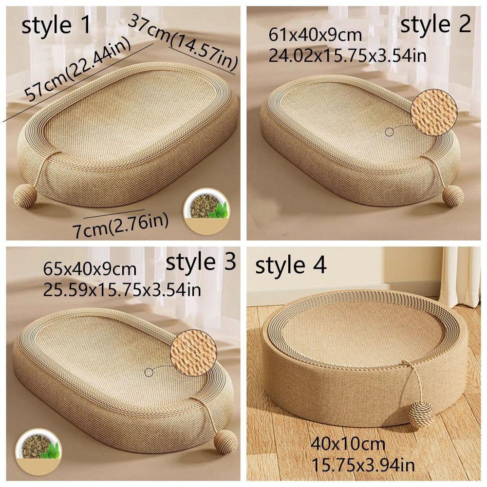 Wear-resistant Cat Paw Board Basin Oval Cat Claw Board Cat Scratching Bed  Sofa Protector