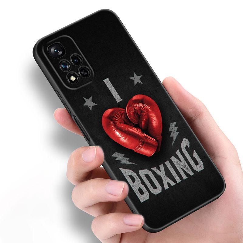 

Прочные боксерские перчатки черный силиконовый чехол для телефона Xiaomi POCO X3 X4 NFC F5 M3 M4 M6 X5 X6 Pro F3 F4 GT 5G C55 C65 M5 POCO X5 Pro 5G