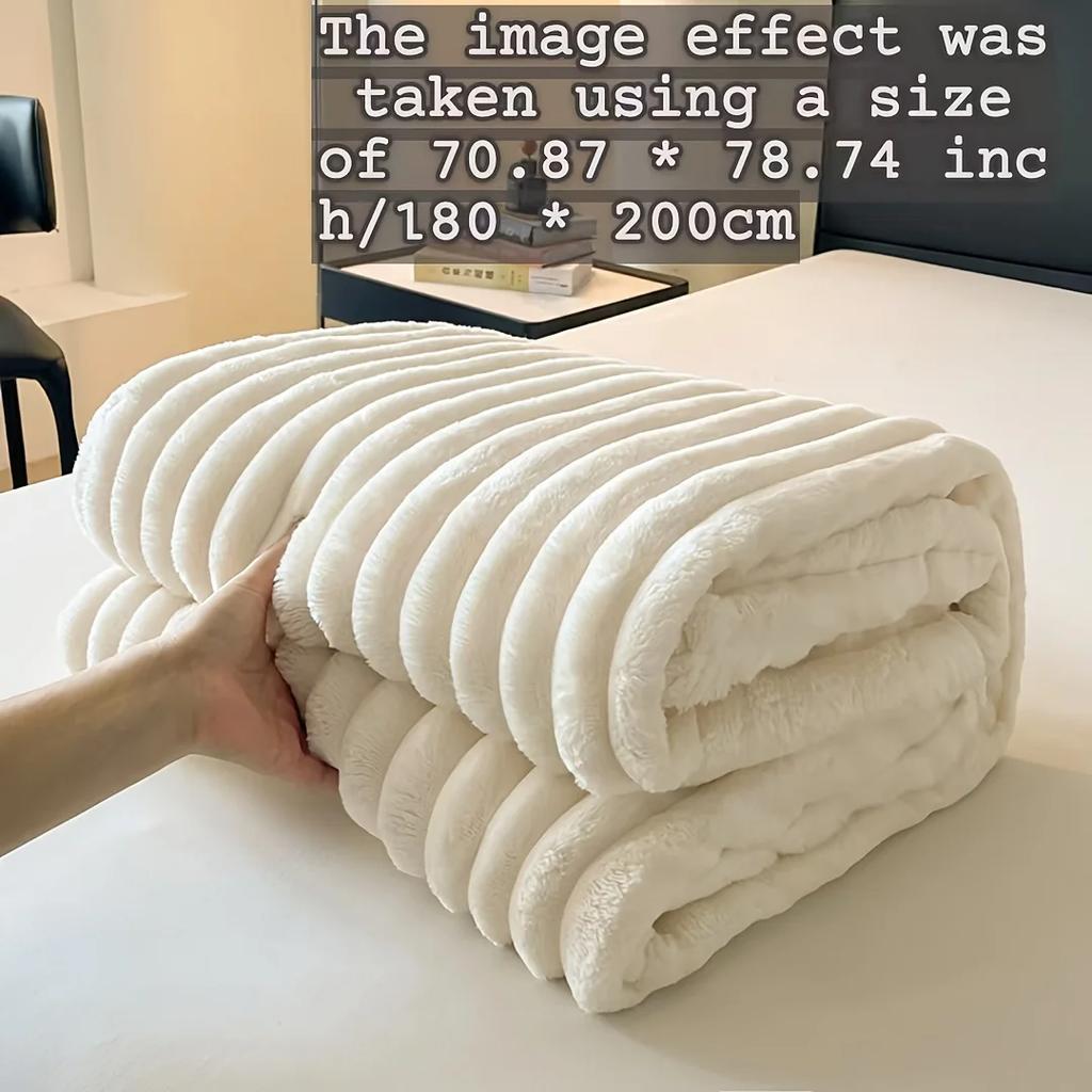 Luxuriöse Decke aus Kunstkaninchenfell Weich,Warm&Gemütlich für Sofa,Bett,Büro,Reisen Vielseitiges Ganzjahresgeschenk,Weihnachtsgeschenk