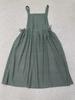 Japanese Style Mori Drawstring Waistband French Long Camisole Dress Johnature Women Large Skirt