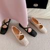 Spring New National Style Cheongsam Hanfu Shoes Shallow Mouth Casual Retro Single Shoes Foot Cover Women's Versatile Soft Sole Square Head