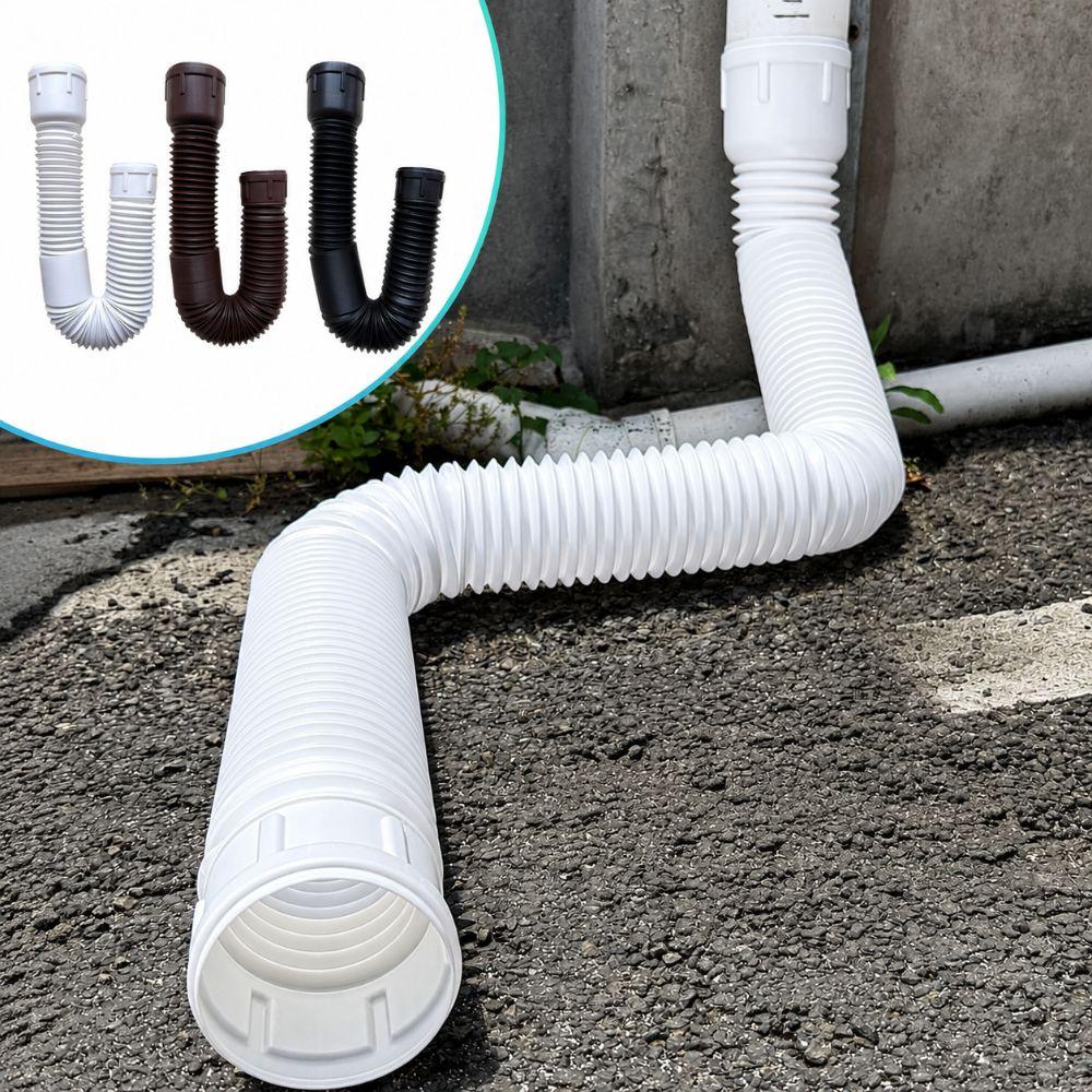 PE Rain Gutter Downspout Extensions Retractable Rainwater Drainage Drain Downspout Flexible Freeze Proof Extender Connector