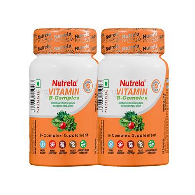 Nutrela Daily Energy Biofermented B Complex 30 Capsules X Pack Of 2 For Men Women Metabolism Support Vitality Supplement