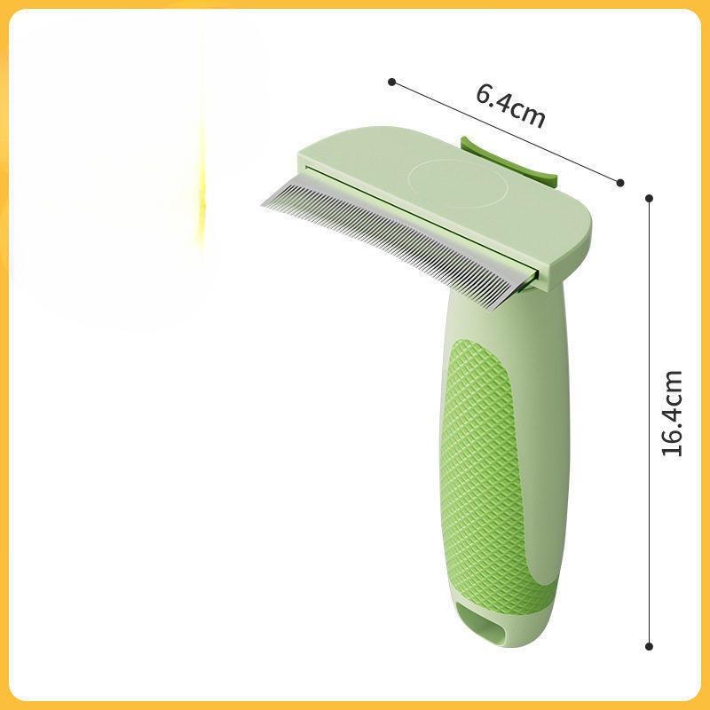 Cat Hair Thinning Device - Pet Hair Comb - Cat Hair Thinning Brush - Hair Grooming Tool - Dog Hair Cleaning Special Tool - Knot Remover Small зелёный