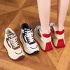 Autumn Genuine Leather Dad Shoes Casual Shoes for Women Forrest Gump Thick Sole Versatile Height-enhancing Retro Women's Shoes