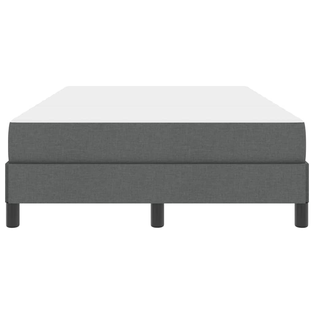 Box Spring Bed with Mattress Dark Gray 120 x 190 cm Fabric