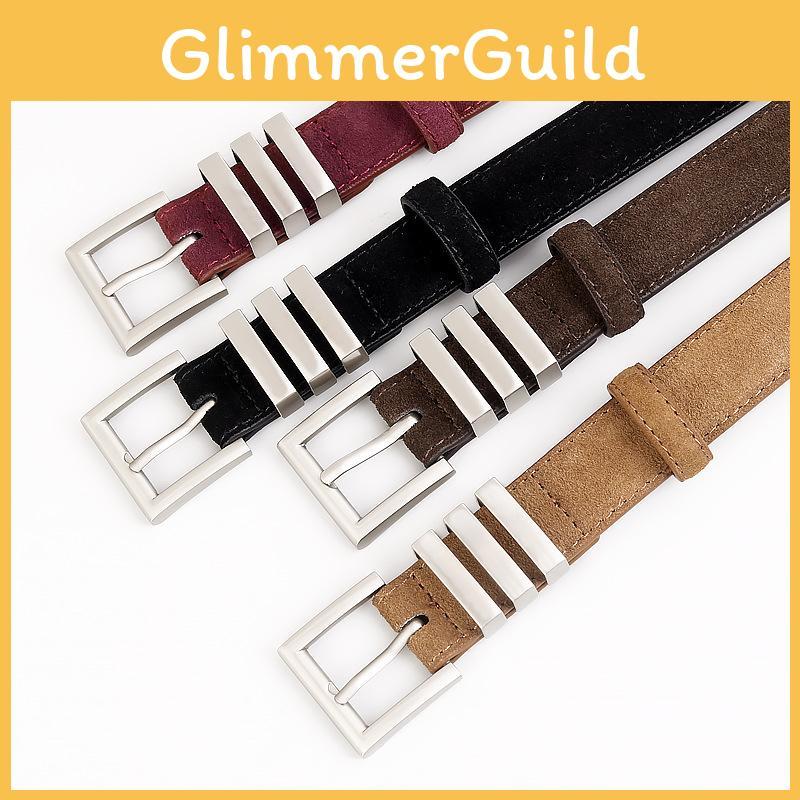 Genuine Leather Womens Belt With Silver Pin Buckle For Office Wear And Fashion