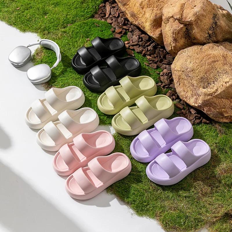 Fashion Eva Cloud Slippers Women Summer 2025 Thick Platform Soft Sole Outdoor Slides Woman Beach Casual Slip On Sandals Shoes