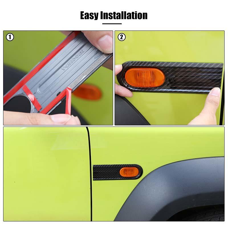 Car Fender Turn Signal Light Lamp Decoration Protective Cover For Suzuki Jimny 2019 Up Car Exterior Accessories