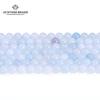 Natural Stone Sea Blue Chalcedony Beads Round Loose Spacer 6 8 10mm Pick Size For Jewelry Making Necklace Bracelet Accessory