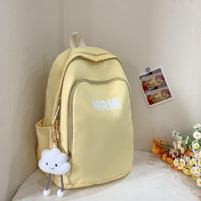 Trendy Unisex Fashion Backpack Large Capacity Waterproof Nylon Bag For Travel School жёлтый