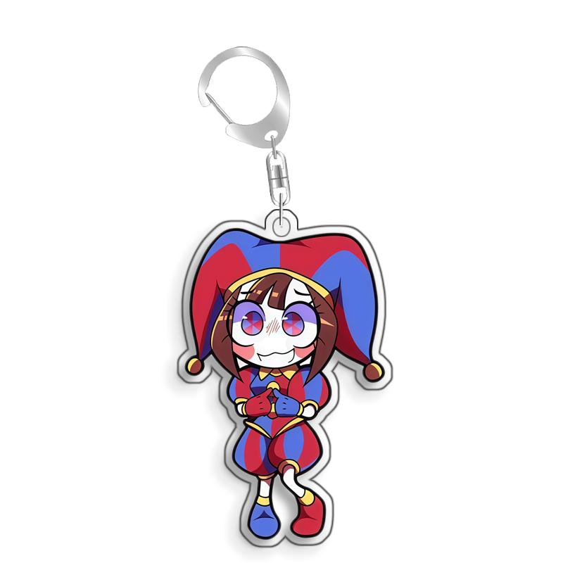 For The Amazing Digital Circus Pomni Kinger Ragatha Gangle Acrylic Selfmade Cute Cartoon Anime Keychain Pendant Toy Gift 5cm