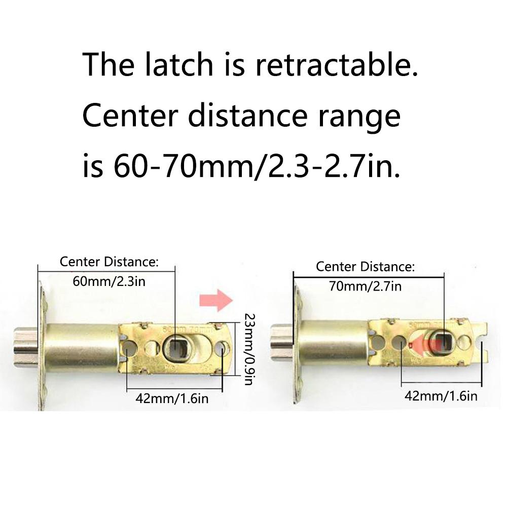 Room Door Handle Lock High-Grade Aluminum Alloy Handle Latch with 3 Keys Three-Pole Spherical Door Lock For Bedroom Bathroom