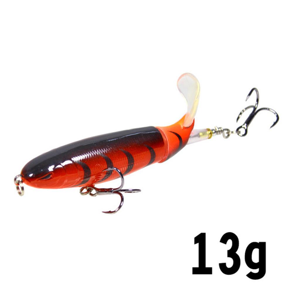14cm Topwater Fishing Lure Whopper Popper Artificial Bait Hard Plopper Soft Rotating Tail Fishing Tackle Fishing Bait