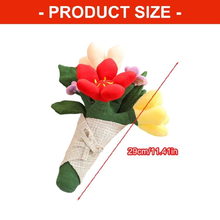 Delicate Simulated Flower Stuffed Toy Easy Clean Design Indoor Decorative Accent Birthday Gift