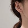 1PC New Korean Silver Color Love Heart Clip On Earrings for Women Simple No Piercing Ear Cuff Wedding Aesthetic Jewelry