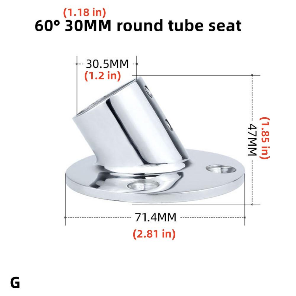 

Прочные поручни для морских лодок из нержавеющей стали 316SS с круглым основанием 30/45/60/90 градусов G