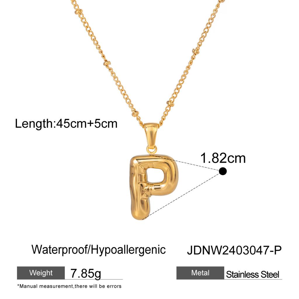 Stainless Steel Letter Necklace Pendant, High-end Collar Chain, Titanium Steel Jewelry for The Neck.