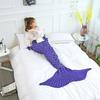 Coperta da divano a sirena in lana lavorata a mano per l'estate - Morbida, traspirante e perfetta per i sonnellini