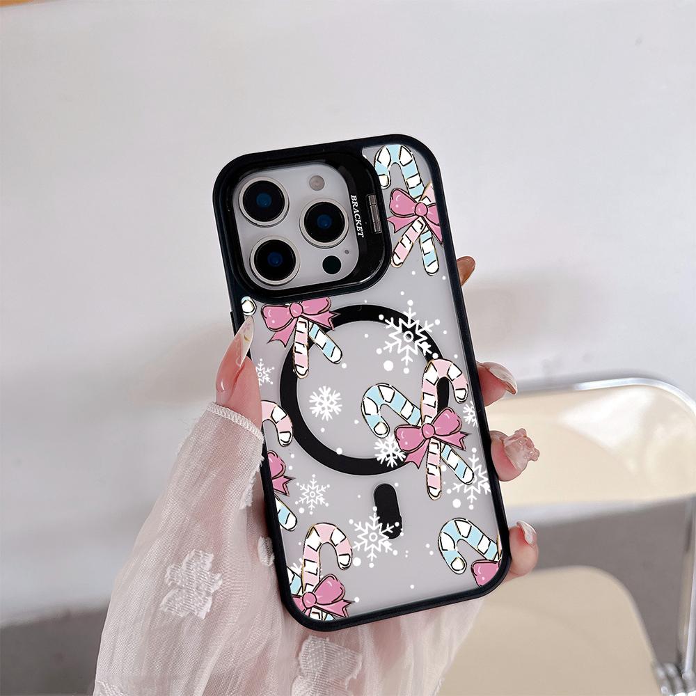 Weihnachtsbaum Acryl harte Schale Für iPhone 17pro 15 Pro Max 11 12 13pro Zeder Multifunktionaler Linsen-Telefonhalter Handyhülle