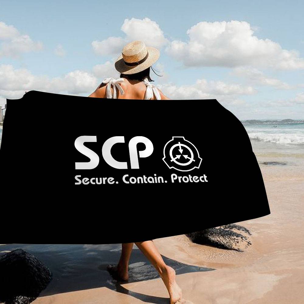 Classic Horror Game S-Scp F-Foundation Microfiber Printed Beach Towel Mountain Climbing Yoga Beach Running Absorbent Soft Towel