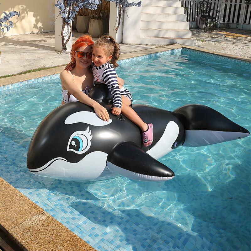 Inflatable Whale Ride-On Pool Float