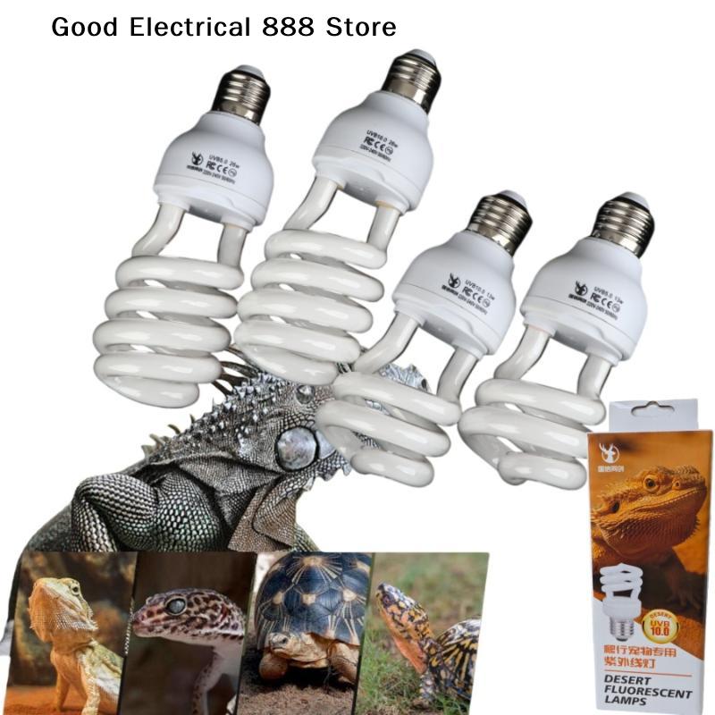 1 Stück Schildkröte Eidechse Schlange Reptilien Heizlampen 13W/26W UV-Strahlen Energiesparend Terrarium Sonnenplatzlicht 5.0 10.0 UVB Reptilienlampe