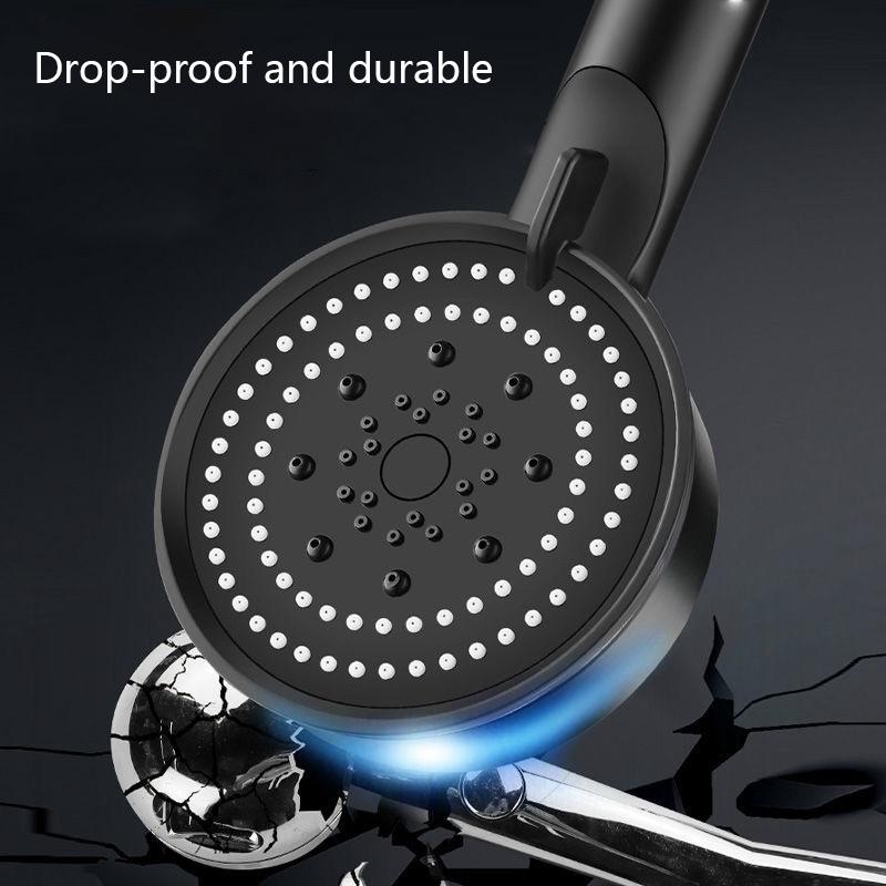 High Pressure Shower Head 5 Modes Adjustable Showerheads with Hose Water Saving One-Key Stop Spray Nozzle Bathroom Accessories