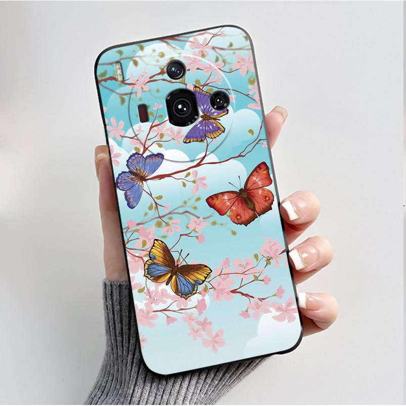 Printing Case For ZTE Nubia Z50S Pro 5G Funda ZTE Nubia Z60S Pro 5G Cover Soft Silicone Black Shell Cute Flower Cartoon Casing