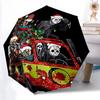 1pc Christmas Horror Icons Automatic Folding Umbrella - 3 Folding Design, Vivid Cartoon Pattern, Suitable for Outdoor Activities, A Gift for Fans In A