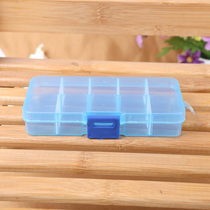 

10 Grids Adjustable Jewelry Beads Pills Storage Box Case