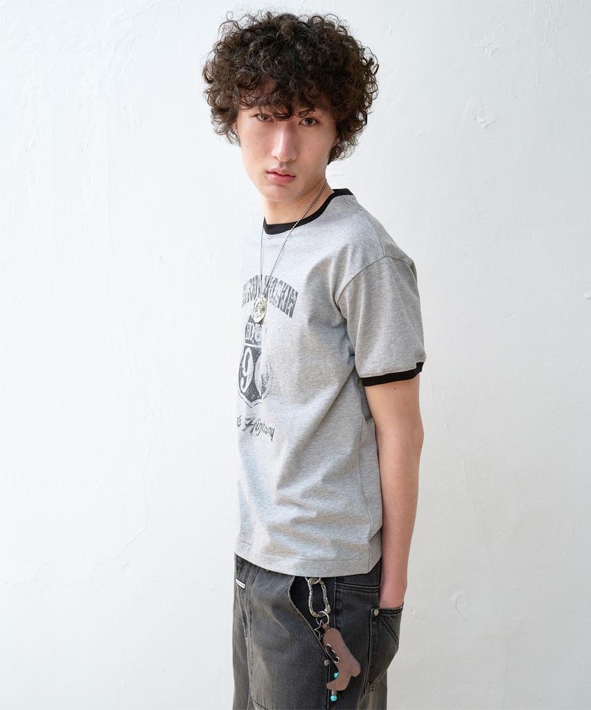 THEVINYLHOUSE Nobody Work Ringer Tee Gray