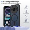 KEYSION Magnetic Phone Case for Redmi A3 A3X Soft Silicone+PC Matte Translucent Clear Shockproof Back Cover for Xiaomi POCO C61