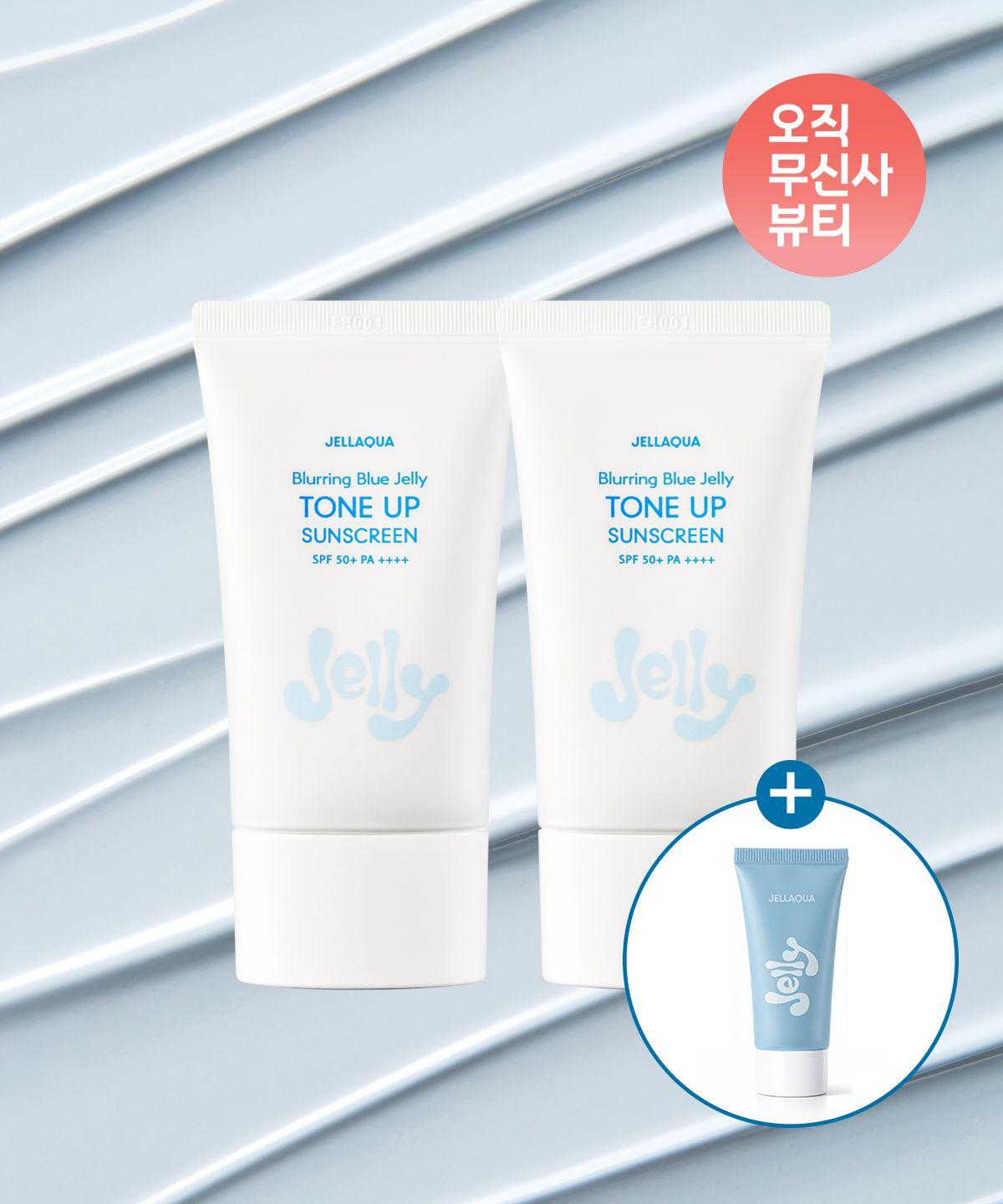 [2PACK] Blurring Blue Jelly Tone-Up Sun Cream 50ml + Soothing Gel 15ml