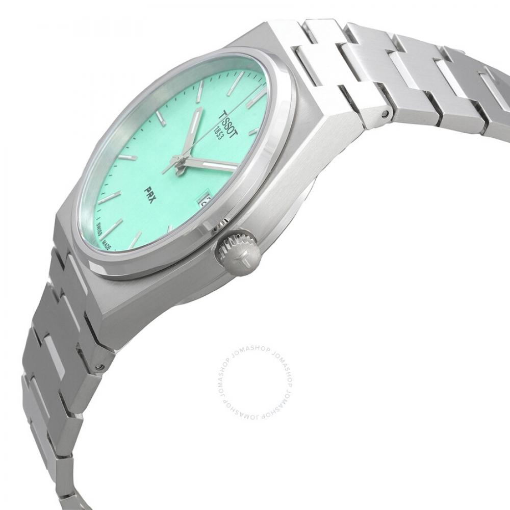 TiSSot Prx Quartz Light Green Dial Men S Watch T137.410.11.091.01