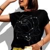 Trendy Pearl Gardenia Floral T-Shirt | Modern Botanical Artwork Gift Tee