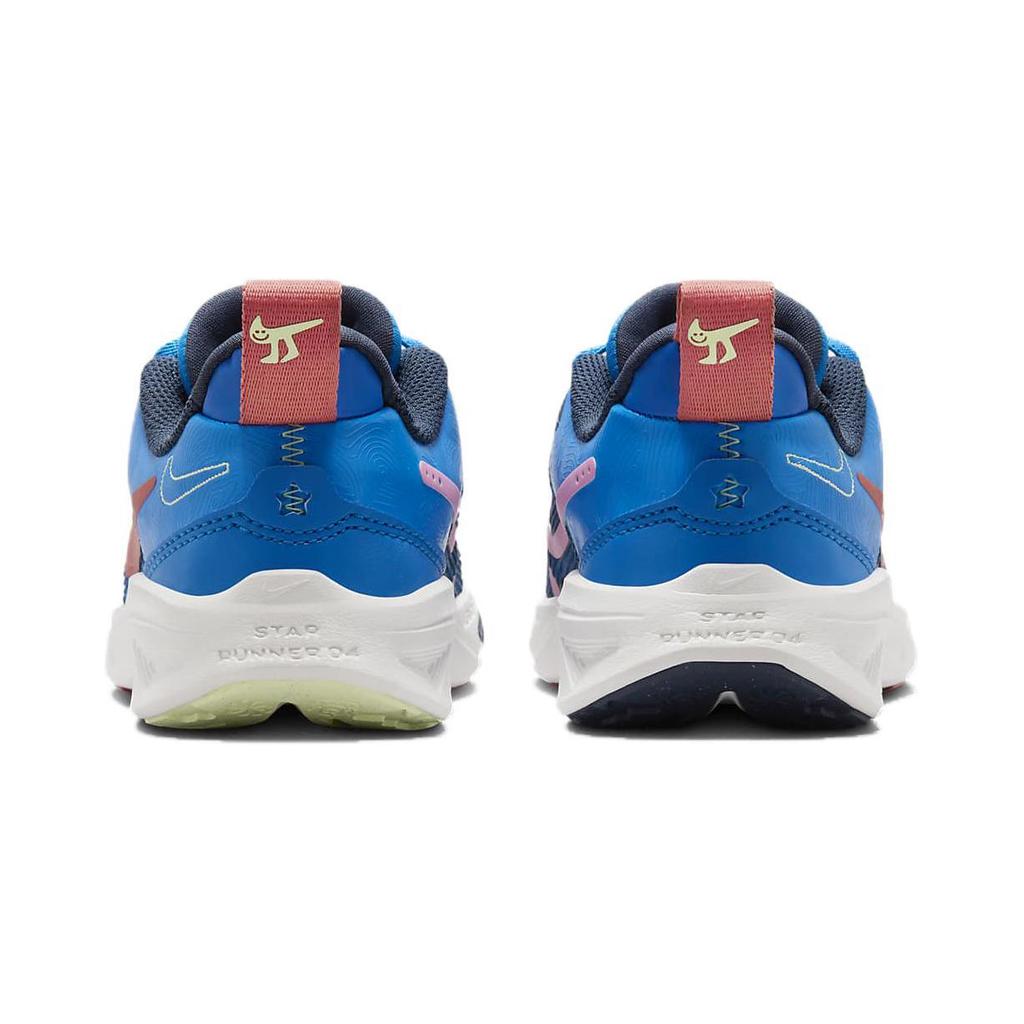 Nike Star Runner 4 Comfortable Slip Resistant Cushioning Breathable Low Top Kids' Running Shoes Blue Kids' DZ4491-400