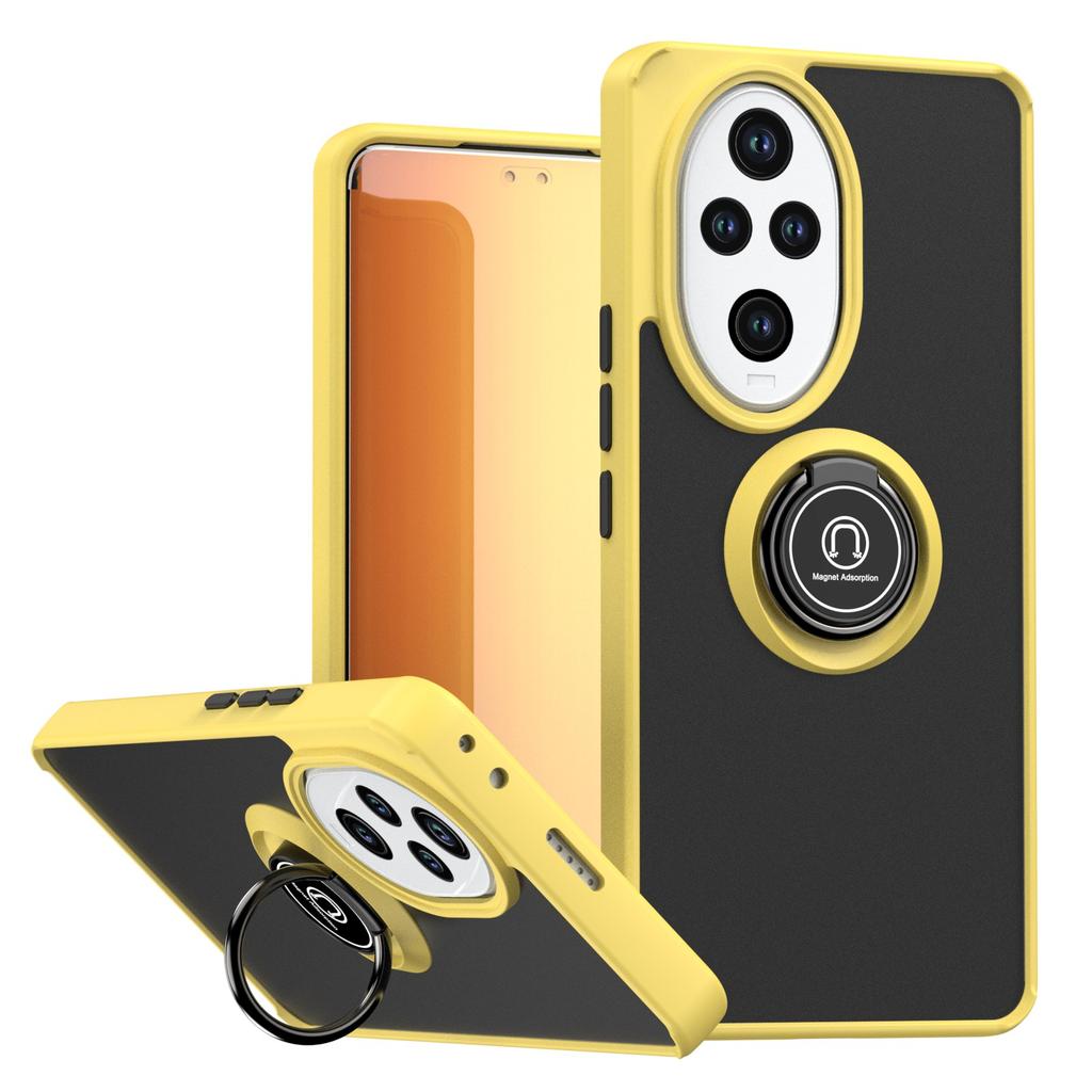 New Shockproof Rotatable Bracket Case for Honor 200 Pro Metal Ring Magnetic Car Holder Cover